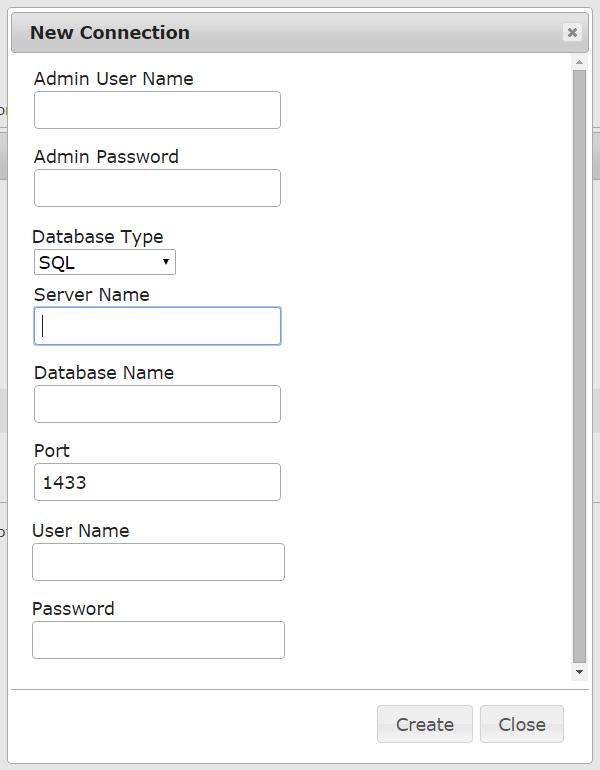 Screenshot of Dialog Box for SQL Signature connection